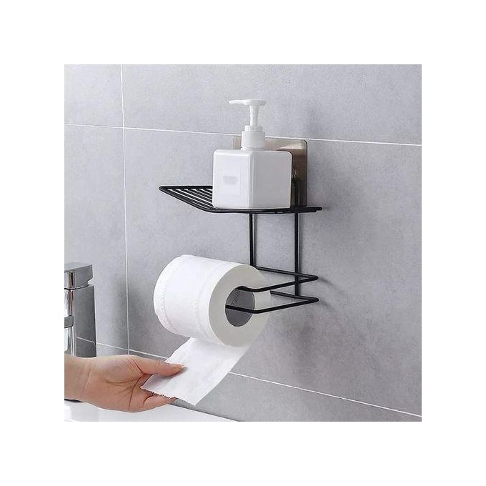 Wall Mounted Tissue Toilet Paper Soap Holder Rack