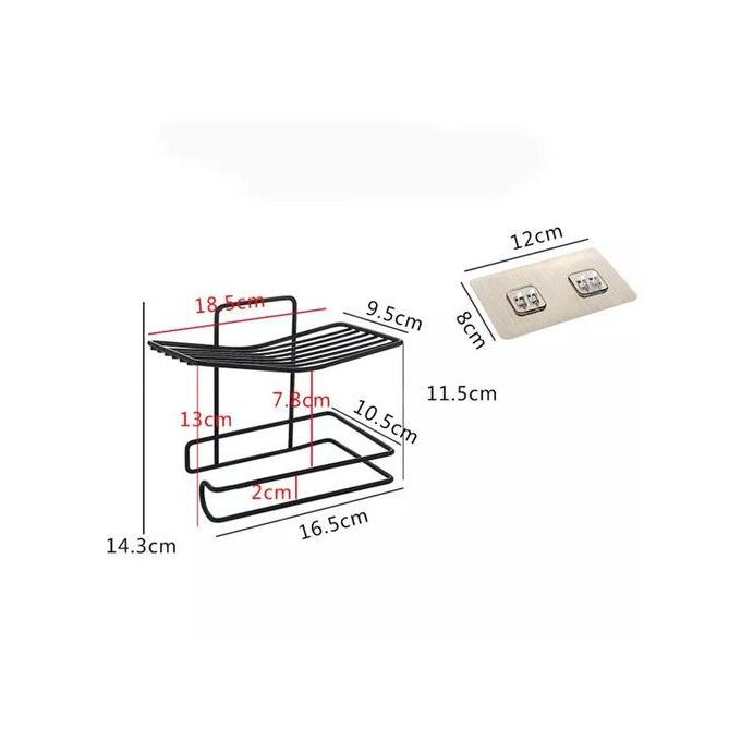 Wall Mounted Tissue Toilet Paper Soap Holder Rack