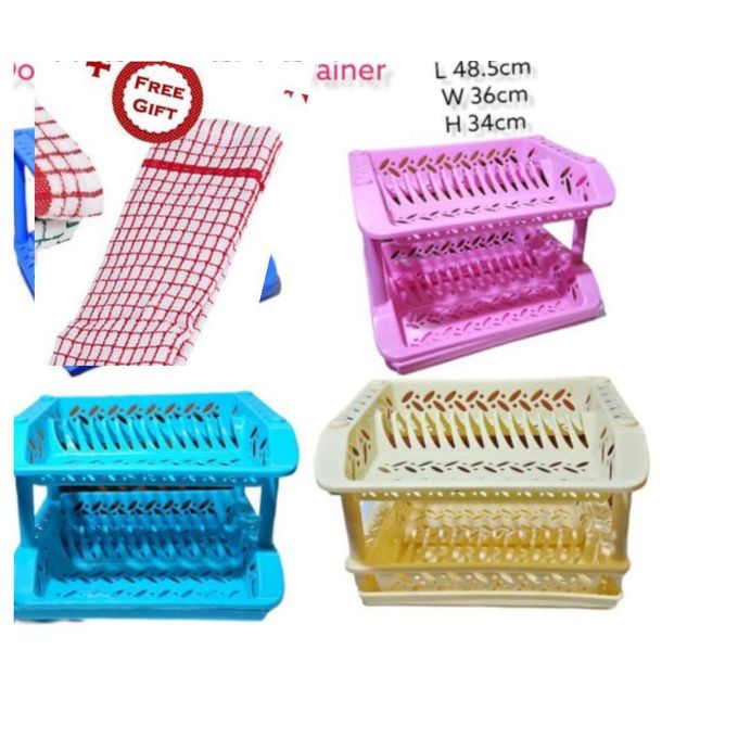 Kenpoly QUALITY Double Decker Dish Rack Plus Towel