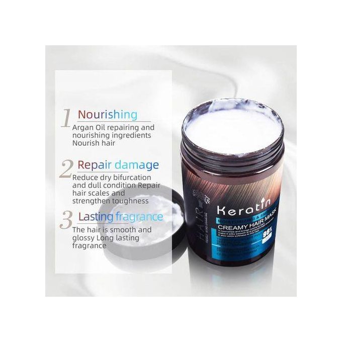 Keratin Moisturizing And Smooth Creamy Hair Mask, 1000ml.