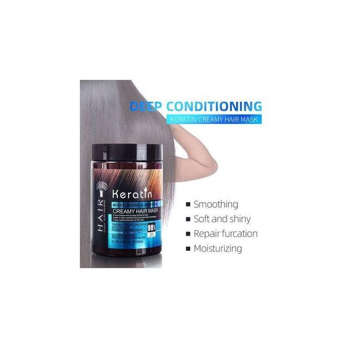 Keratin Moisturizing And Smooth Creamy Hair Mask, 1000ml.