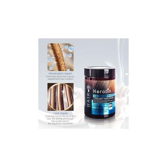 Keratin Moisturizing And Smooth Creamy Hair Mask, 1000ml.