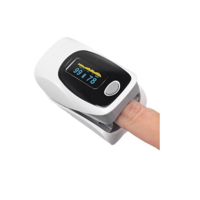 Medical Digital Fingertip Pulse Oximeter Blood Oxygen Meter White