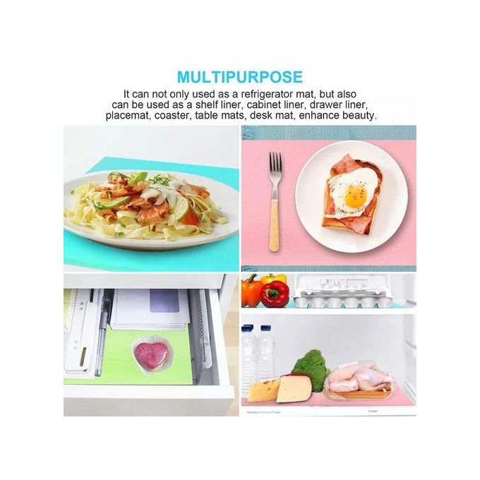 4Pcs Fridge Mat Shelf Liner Set