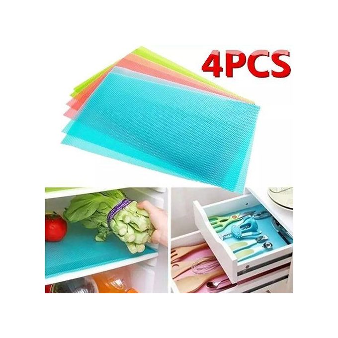 4Pcs Fridge Mat Shelf Liner Set