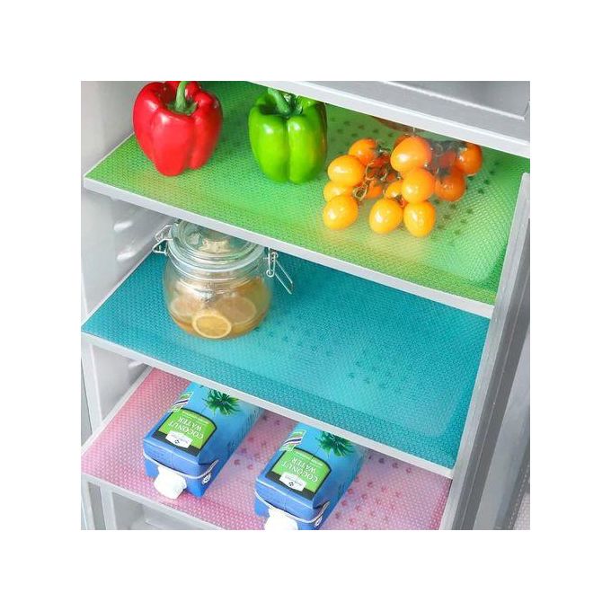 4Pcs Fridge Mat Shelf Liner Set