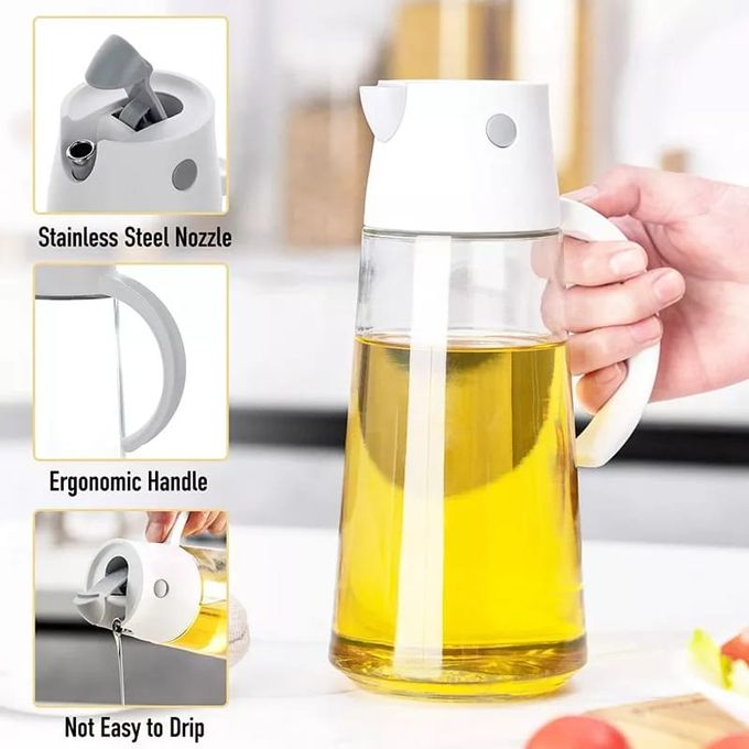 630ml Glass Vinegar Oil Dispenser Jar Bottle