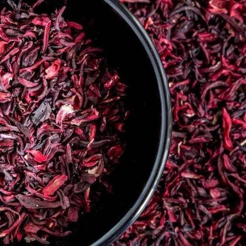 Organic hibiscus dried flower petals