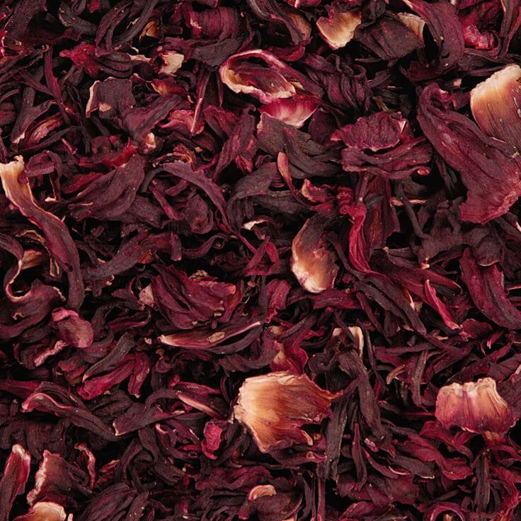 Organic hibiscus dried flower petals