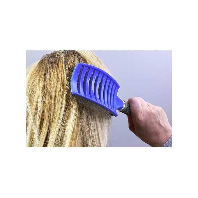 Fashion hair detangling brush ideal for wigs and natural hair + free wig cap
