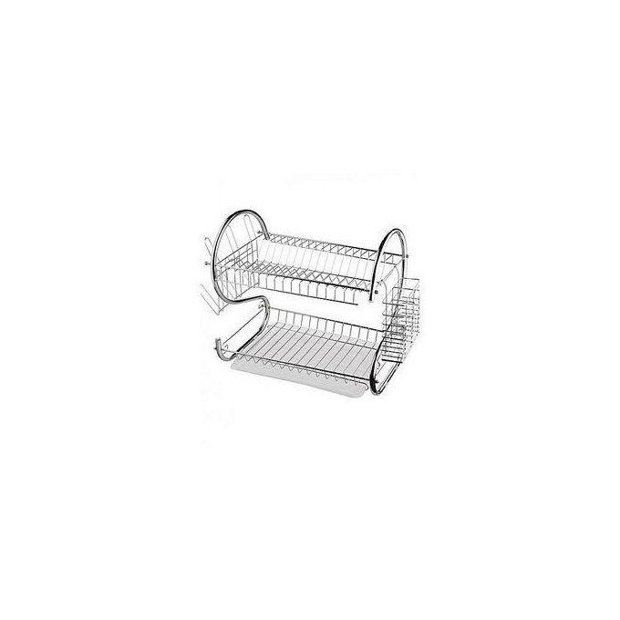 Nunix Two Layer Dish Drainer and Rack. Stainless Steel. For Kitchen Utensils.