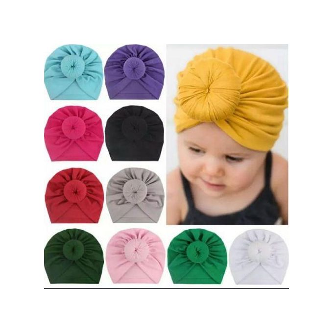 Fashion simple easy to wear baby girl stretch turban headband headwear