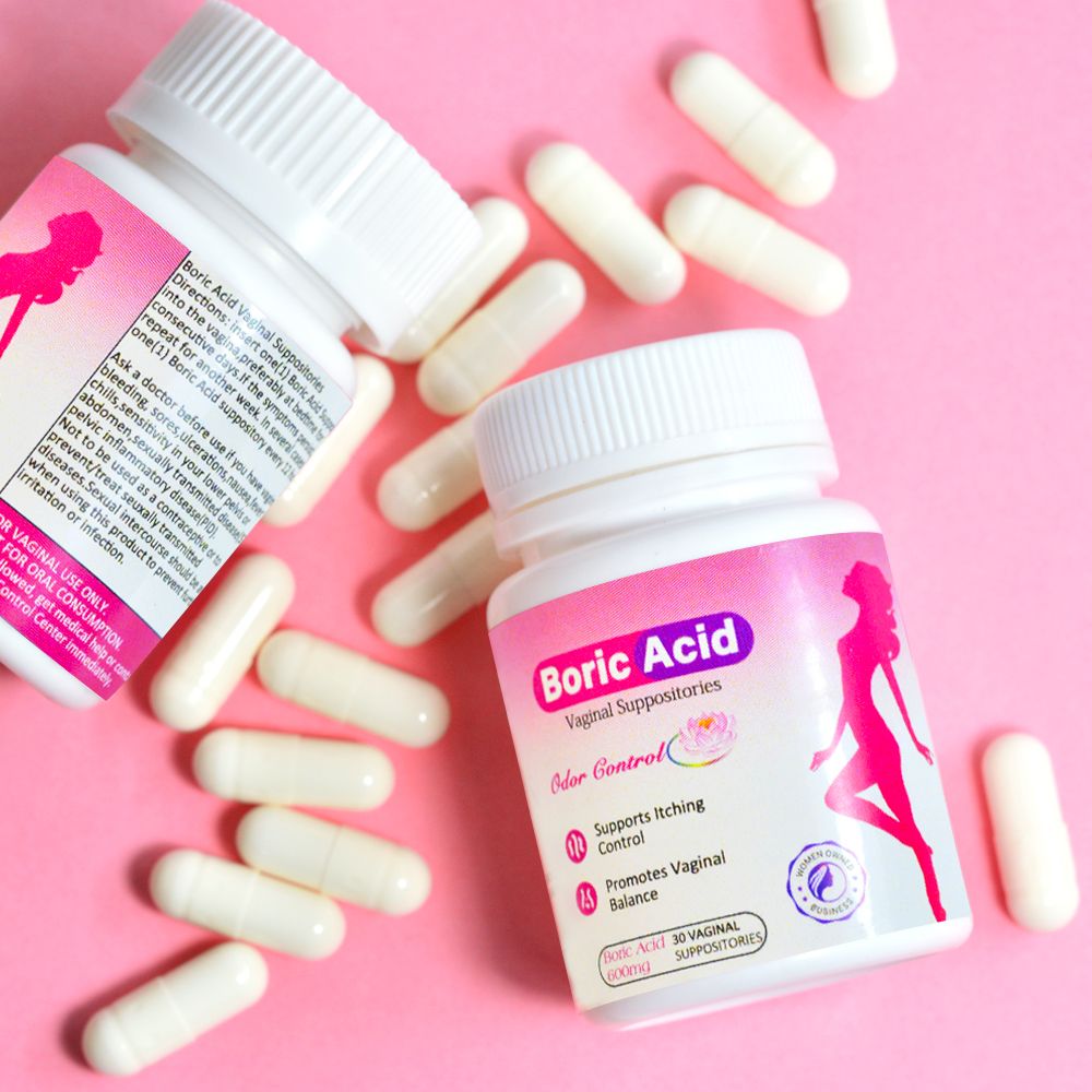 Boric acid vaginal cleansing suppositories 10 suppositories for vaginal balance and supporting itch control
