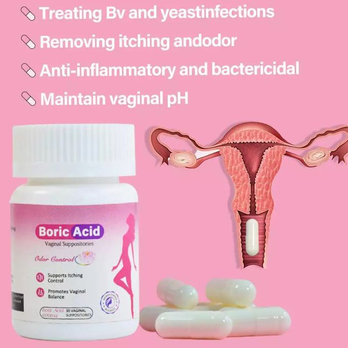 Boric acid vaginal cleansing suppositories 10 suppositories for vaginal balance and supporting itch control