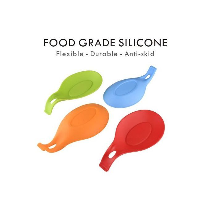 3 Pcs Kitchen Silicone Spoon Rest - Assorted