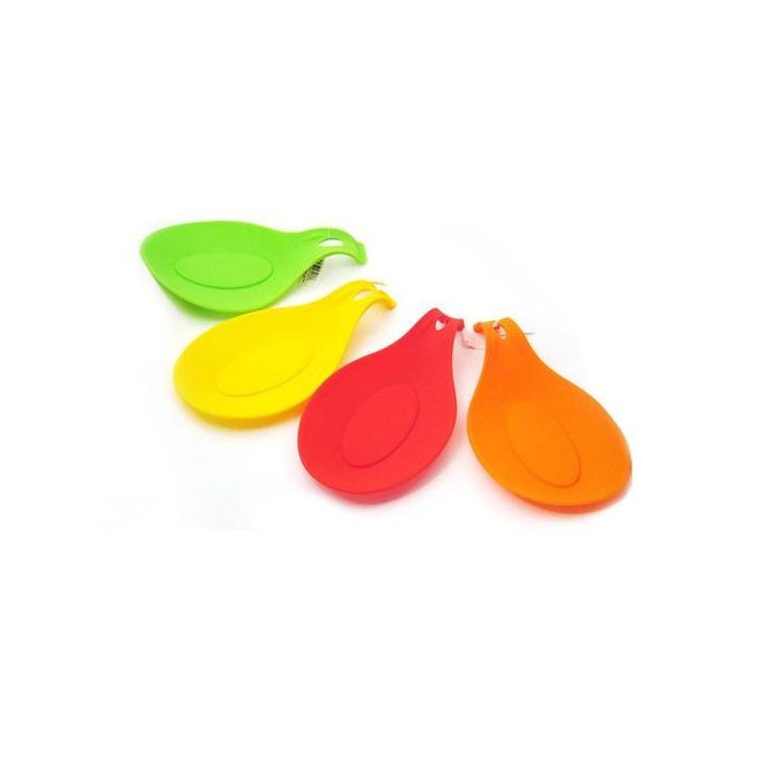 3 Pcs Kitchen Silicone Spoon Rest - Assorted