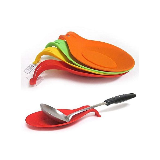 3 Pcs Kitchen Silicone Spoon Rest - Assorted