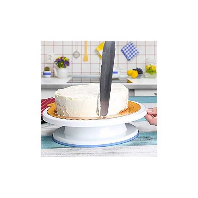 White Cake Turntable/ Cake Rotating Plate