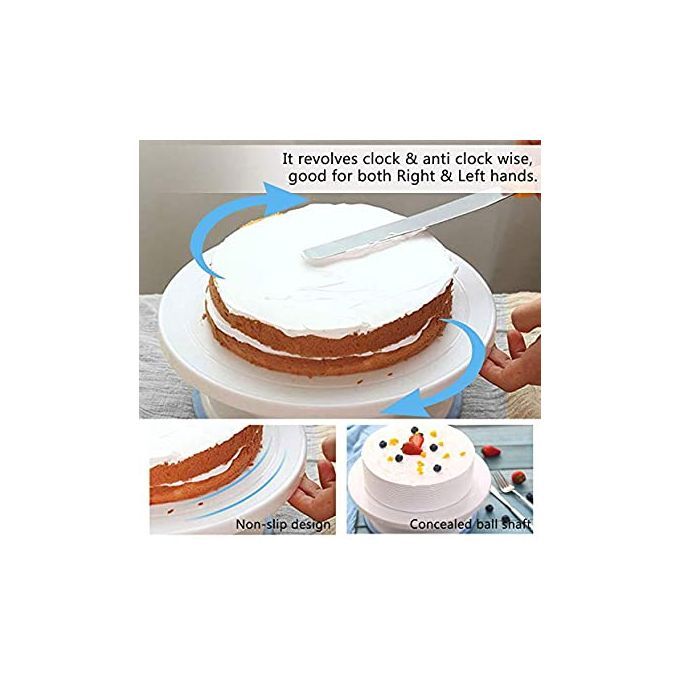 White Cake Turntable/ Cake Rotating Plate