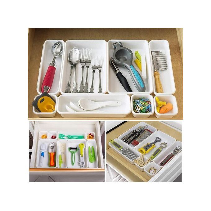 8PCs Multipurpose Kitchen Cutlery Organizer/Drawer Organizer/Cosmetic Organizer