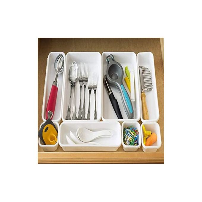 8PCs Multipurpose Kitchen Cutlery Organizer/Drawer Organizer/Cosmetic Organizer