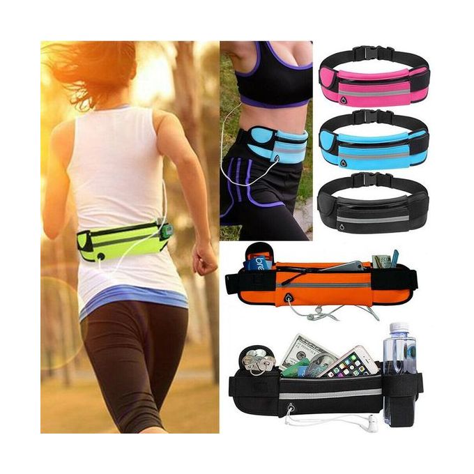 Fashion Unisex Waterproof Adjustable Sports Waist Bag Belt With Water Bottle Holder For Cycling, Hiking & Running Phone Pouch