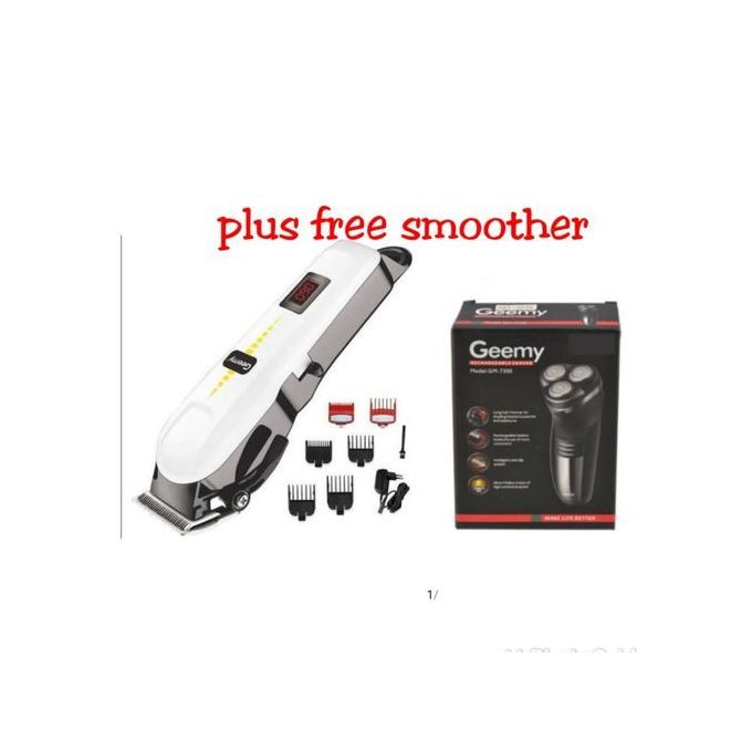 Geemy Rechargeable Cordles Shaving Machine Wit Indicator Plus Smoother