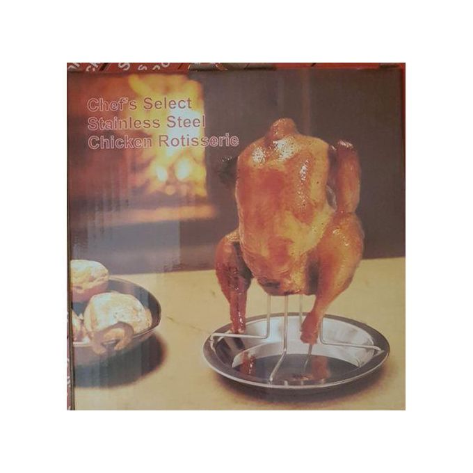 Stainless Steel Rotisserie Chicken Roaster Grill Stand