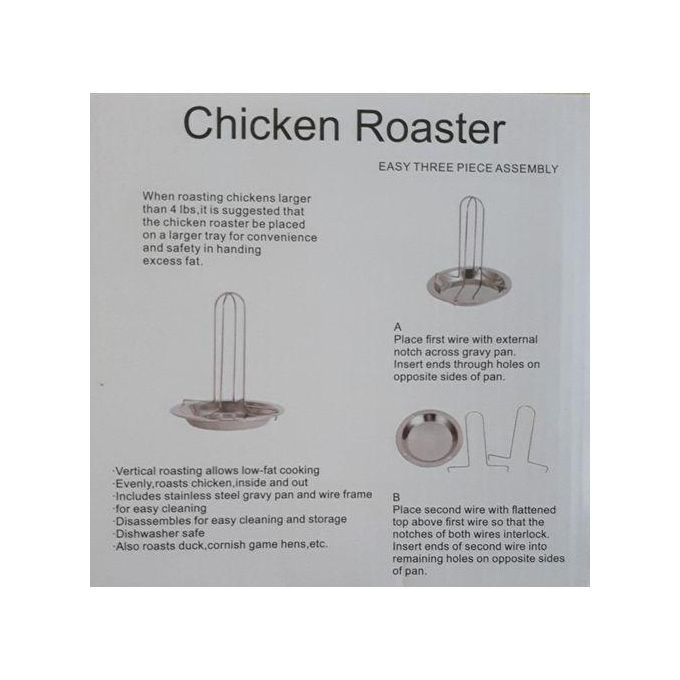 Stainless Steel Rotisserie Chicken Roaster Grill Stand