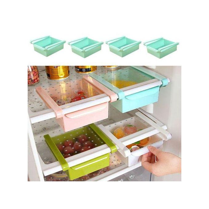 Space Saver Fridge Easy Pull Out Drawer Shelf Storage Box Organizer
