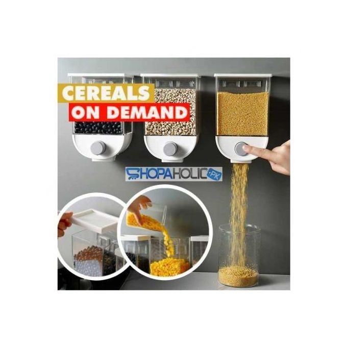 Cereal Container Dispenser Single Adhesive Mounting