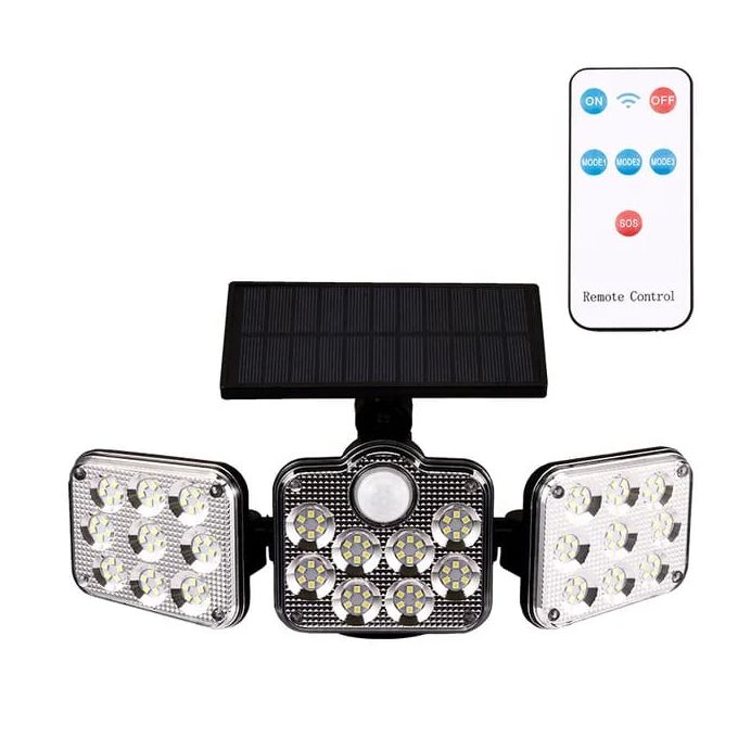 3 Heads Super Bright Solar Street Light Motion Solar Human Body Induction Lamp