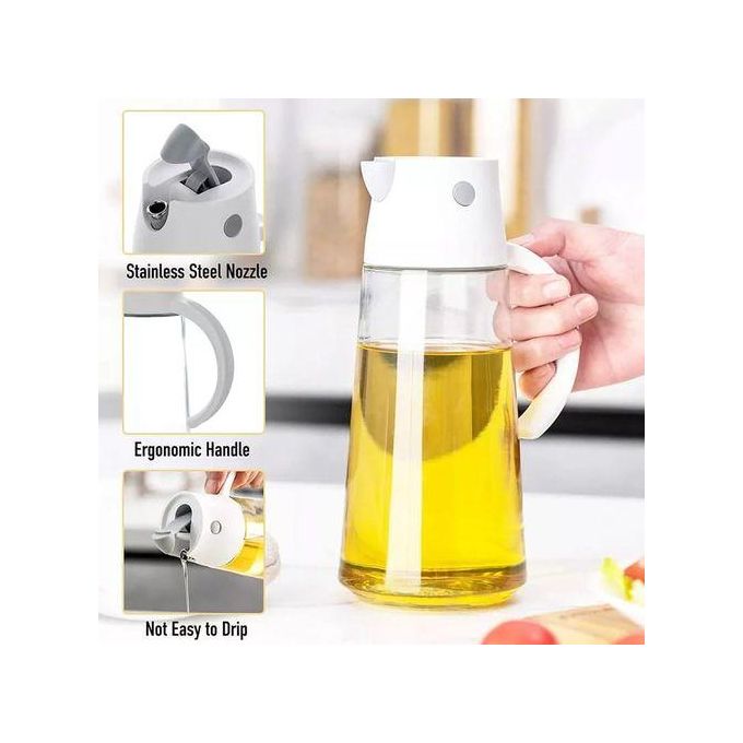 630ml Glass Vinegar Oil Dispenser Jar Bottle