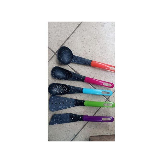 5Pc Cooking & Serving Spoon Set - Non-Stick