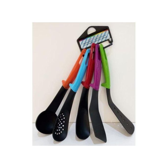 5Pc Cooking & Serving Spoon Set - Non-Stick