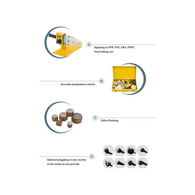 PPR Pipe Welding Portable Machine Temperature Adjustable Pprc Ppr Pvc Pipe