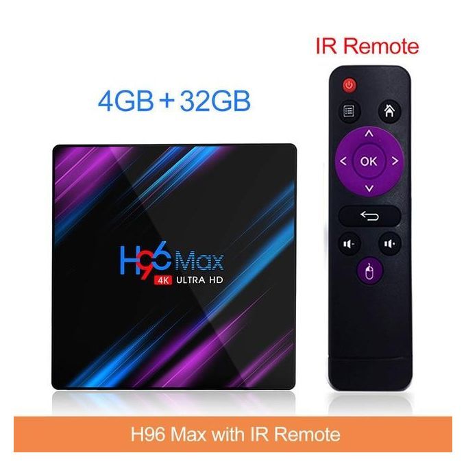 H96 Max 4K 64-bit Android TV Box 4GB RAM, 32GB ROM