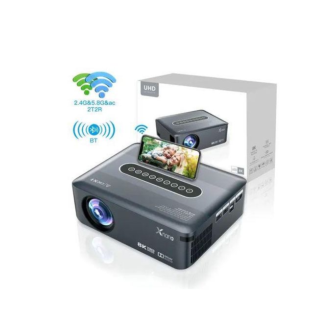Xnano X1 4K Smart Projector Quad Core Android 9 5G WIFI LED 8K Video Full HD 1080P Home Theater Projector 4K Projectors