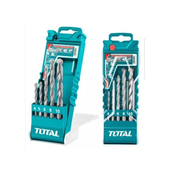TOTAL 5pcs Concrete Drill Bit Set Masonry