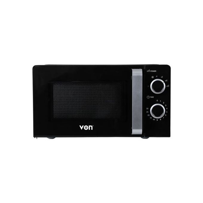 VON VAMS-20MGX - Manual Microwave Oven, Solo - 20L - Black (1YR WRTY)