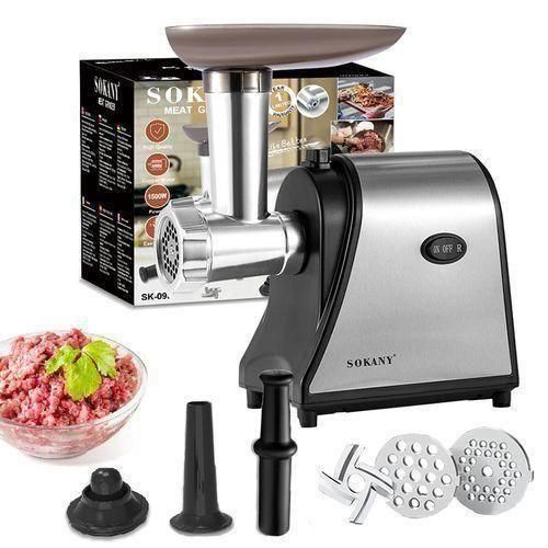 Sokany Multifunctional/ Commercial Electric Meat Mincer / Grinder stainless steel - 2500watts