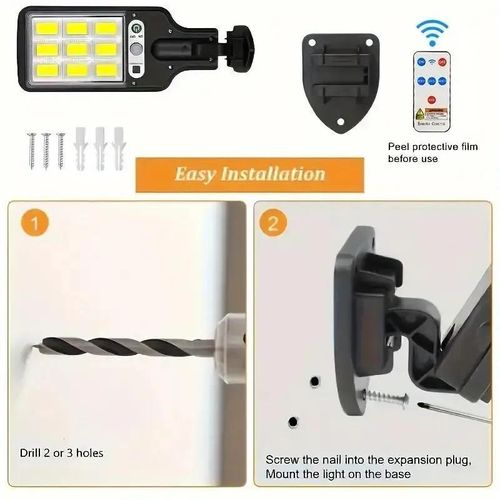 Solar Light Bright Solar Outdoor Lights 4 Piece Solar Powered Street Motion Sensor Lights