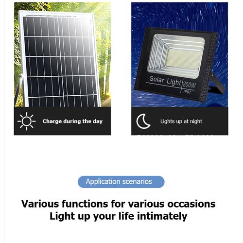 Solar Light Home Outdoor LED Dusk To Dawn 100W Solar Security Floodlight