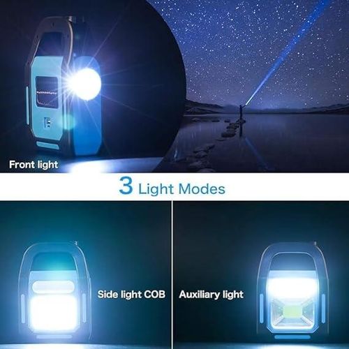 Hurry bolt Solar or Electric Rechargeable Emergency Light Lamp with Three Lighting Modes