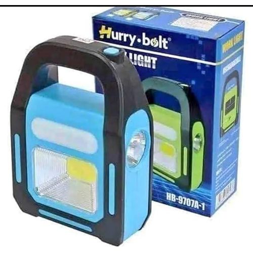 Hurry bolt Solar or Electric Rechargeable Emergency Light Lamp with Three Lighting Modes
