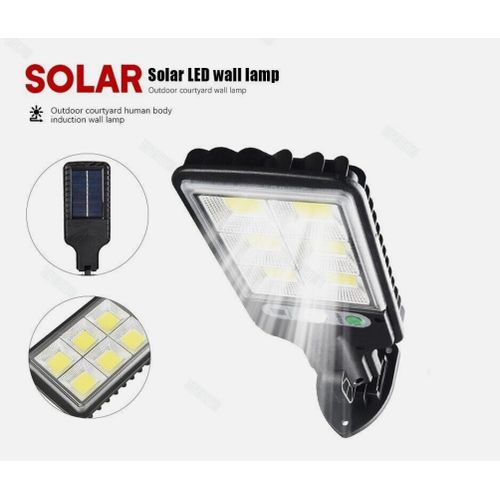 Solar Light Outdoor Solar Wall Light LED Motion Sensor Bright Flood Street Lamp with 3 Modes