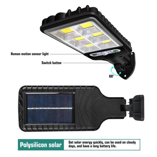Super Bright LED Solar Wall Light Motion Sensor Outdoor Garden Security Street Yard Lamp