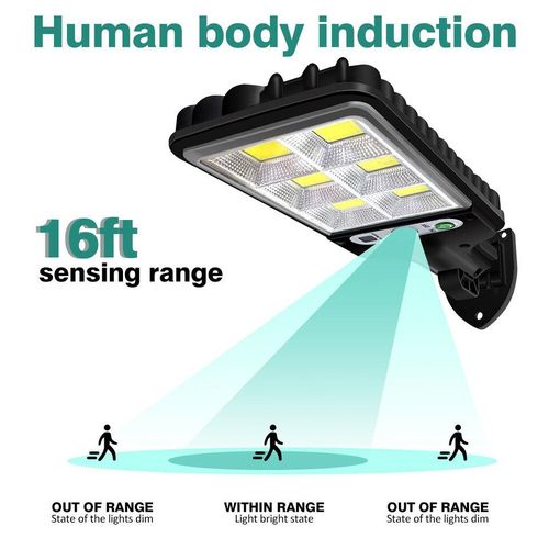 Super Bright LED Solar Wall Light Motion Sensor Outdoor Garden Security Street Yard Lamp