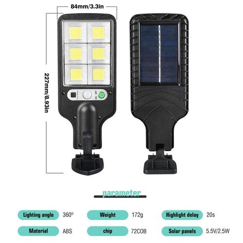 Super Bright LED Solar Wall Light Motion Sensor Outdoor Garden Security Street Yard Lamp