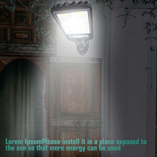 Super Bright LED Solar Wall Light Motion Sensor Outdoor Garden Security Street Yard Lamp